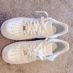 All White Nike Air Force 1s, Mens size 11